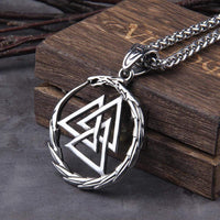 Collana Valknut con drago guardiano delle anime