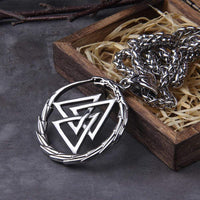 Collana Valknut con drago guardiano delle anime