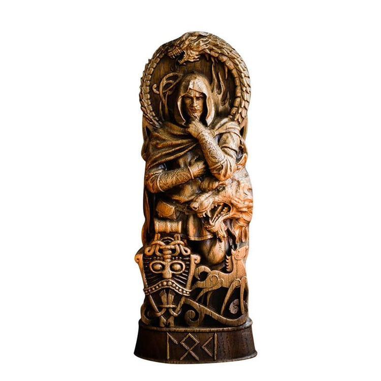 Statuetta di divinità vichinghe in resina
