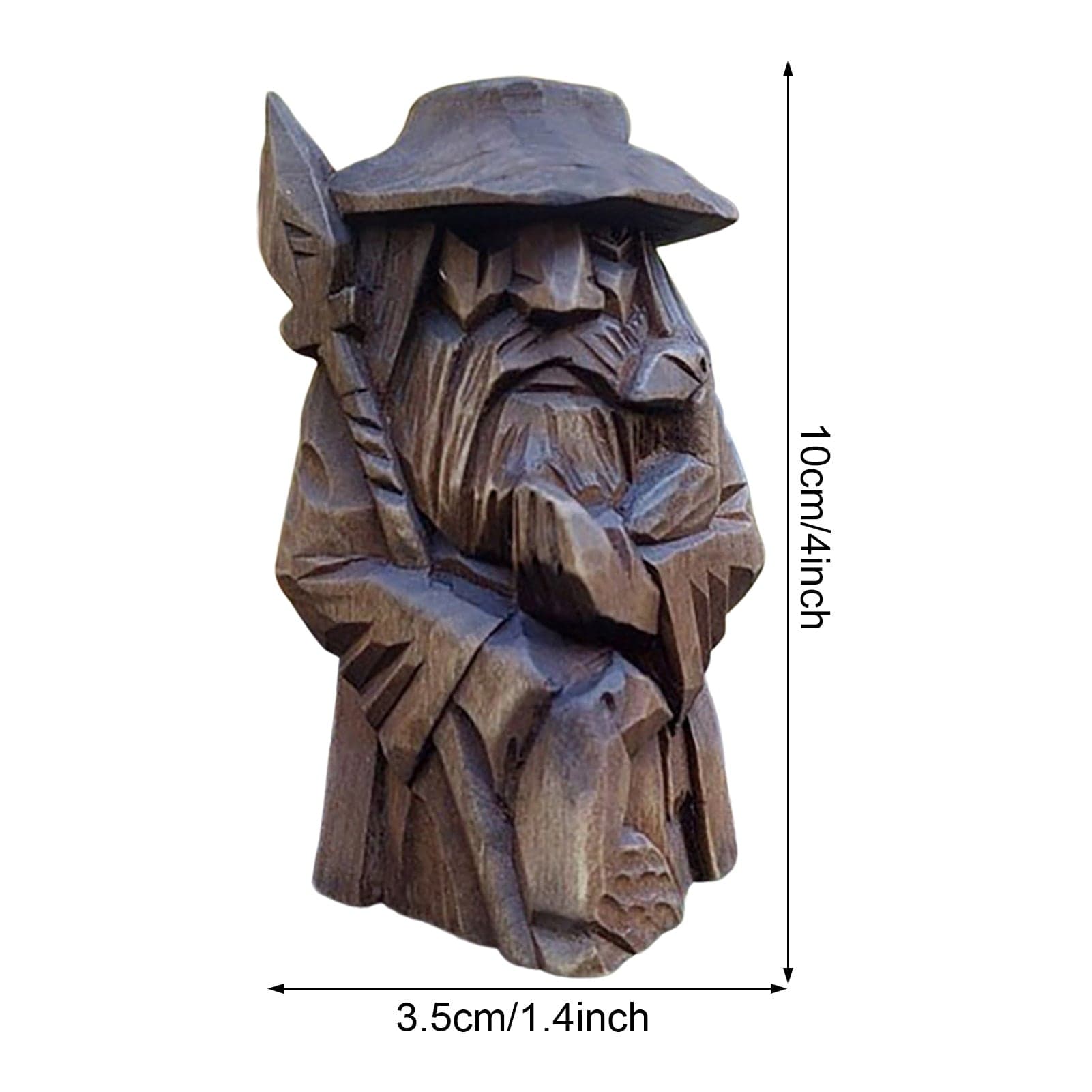 Statua Vichinga In Resina - Odino Thor Tyr Con Lancia - Decorazione Da Interno/Esterno Per Giardino, Fontana O Casa - 10x3,5 Cm